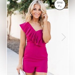 One shoulder romper